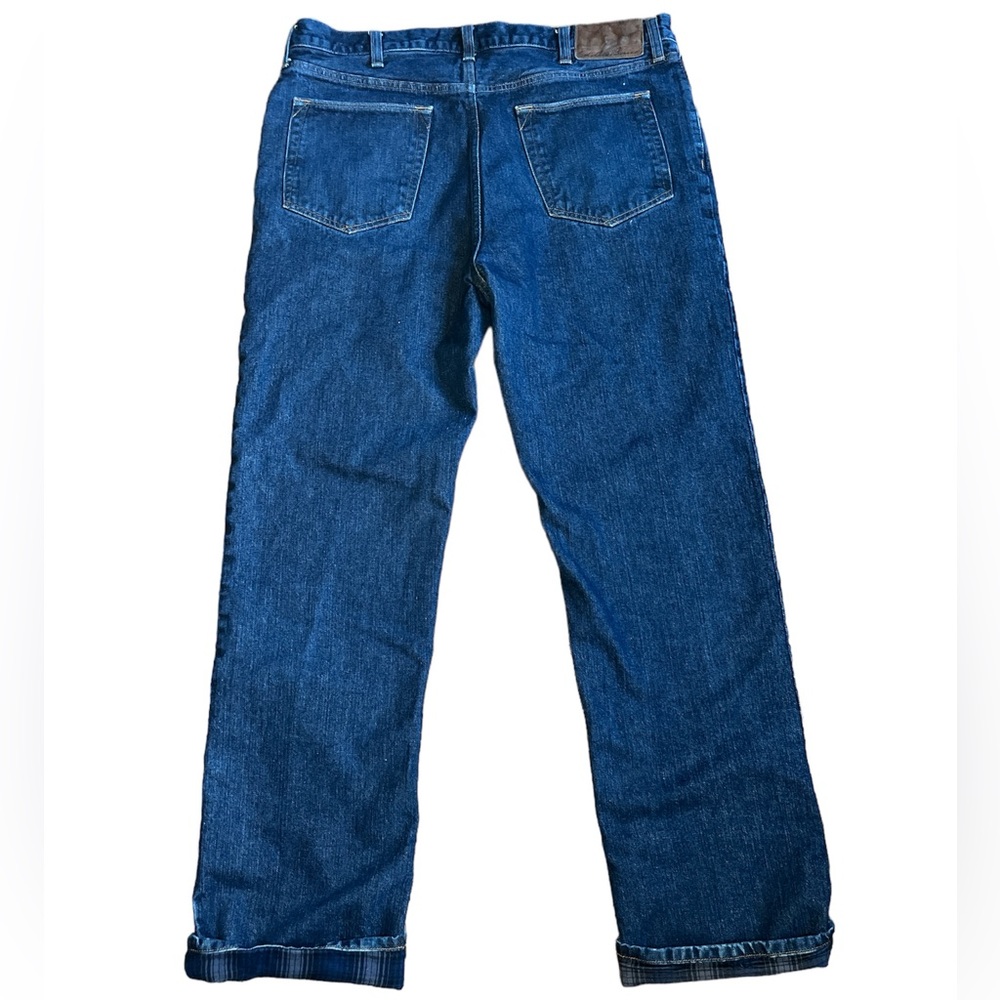 Eddie Bauer jeans flannel lined straight leg 38 x 36 tall - Picture 2 of 14